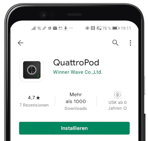 QuattroPod im Google Play Store