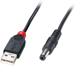 USB 2.0 Typ A Stecker zu 5,5/2,1 mm