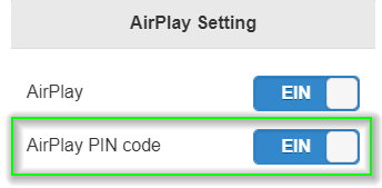AirPlay PIN