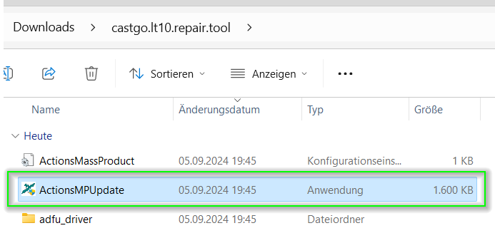 EZCastUpdate.exe ausführen